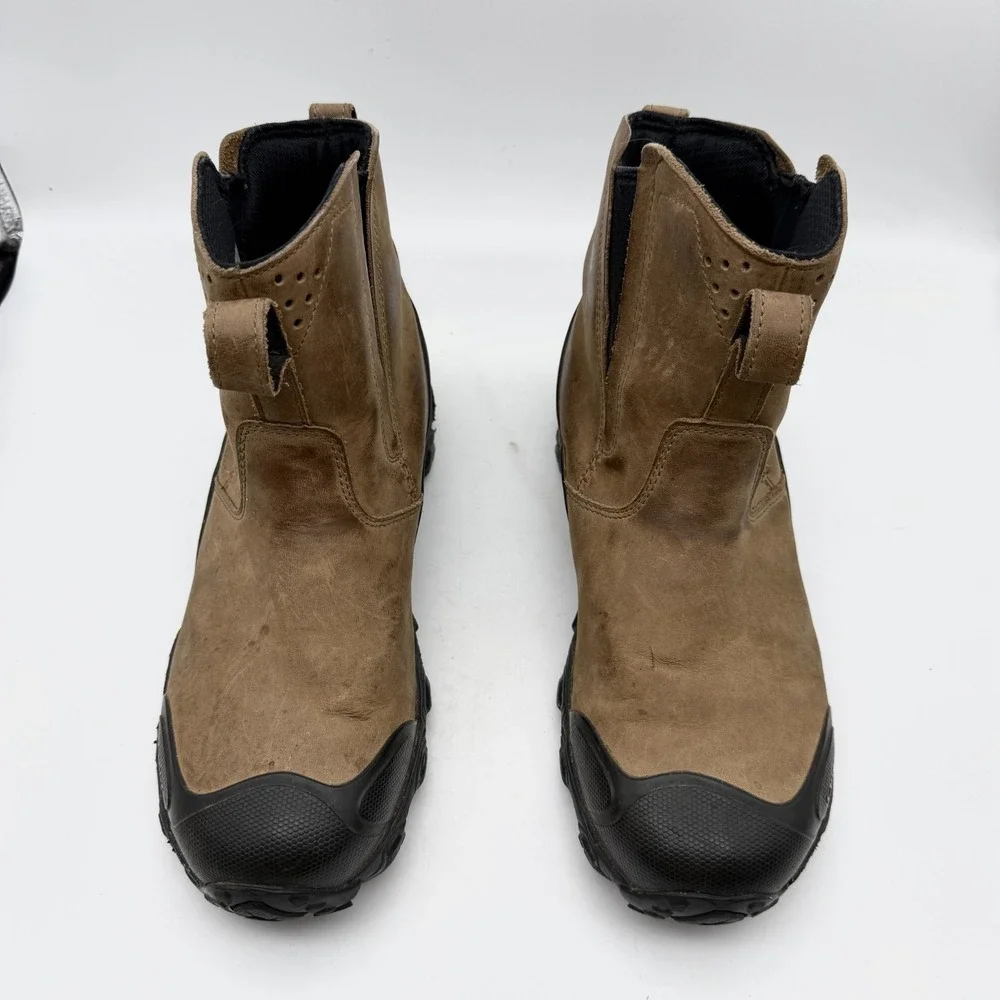 Oboz Men's Waterproof Insulated Slip-On Leather Chelsea Boots Brown/Black 9